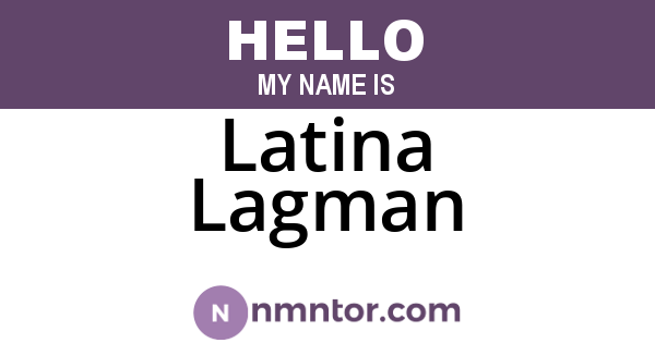 Latina Lagman