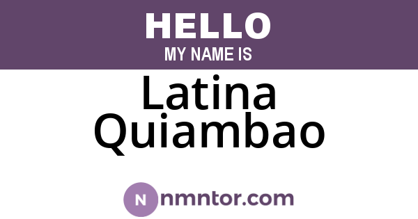 Latina Quiambao
