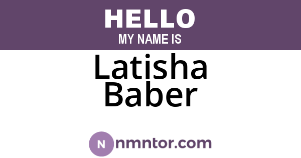 Latisha Baber