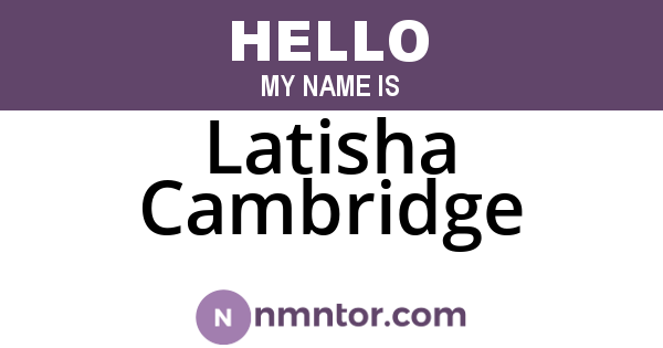 Latisha Cambridge