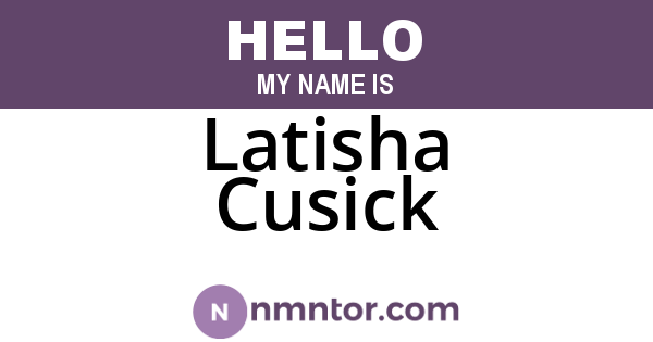 Latisha Cusick