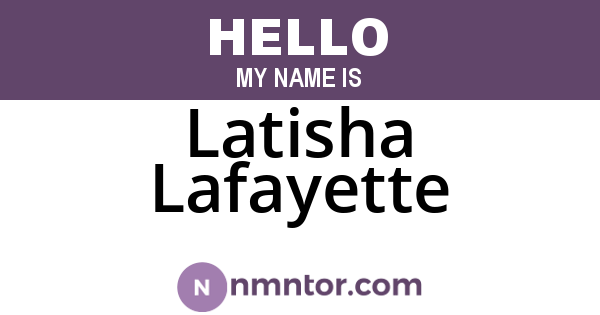 Latisha Lafayette