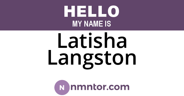Latisha Langston