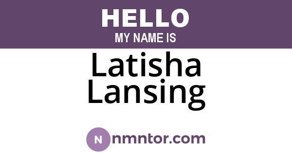 Latisha Lansing