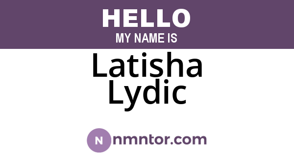 Latisha Lydic