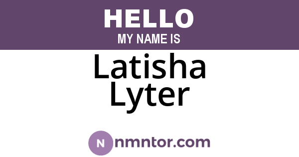 Latisha Lyter