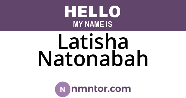 Latisha Natonabah