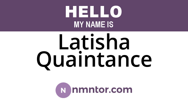 Latisha Quaintance