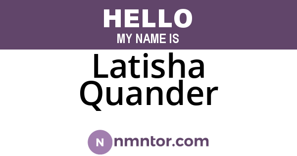 Latisha Quander