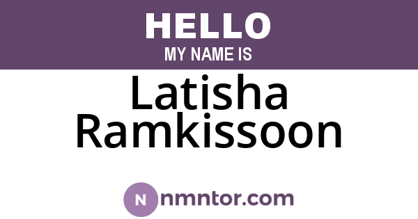 Latisha Ramkissoon