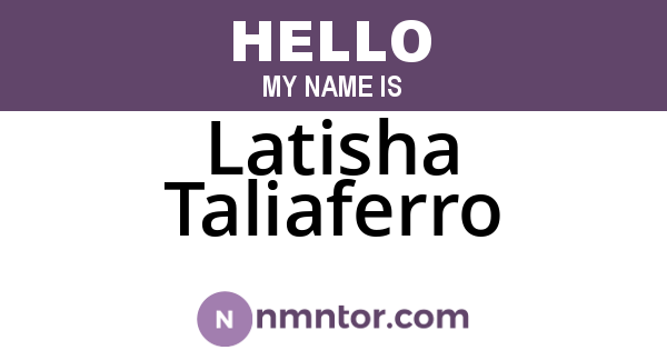 Latisha Taliaferro