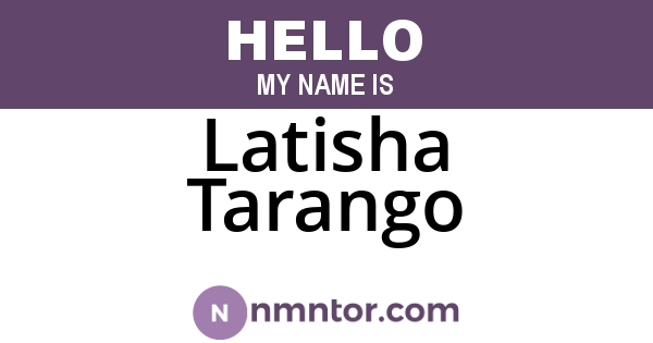 Latisha Tarango