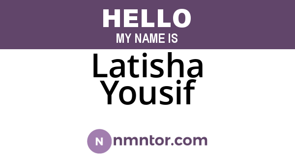 Latisha Yousif
