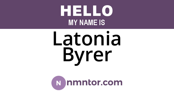 Latonia Byrer