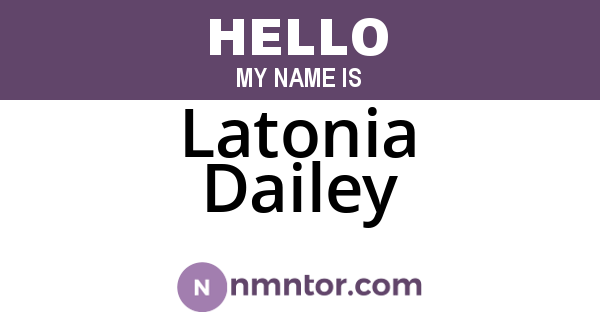 Latonia Dailey