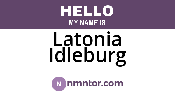 Latonia Idleburg