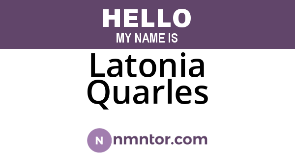 Latonia Quarles