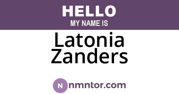 Latonia Zanders