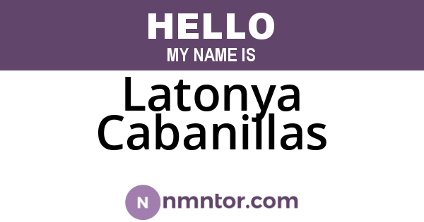 Latonya Cabanillas
