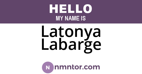 Latonya Labarge