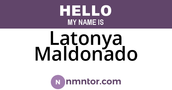 Latonya Maldonado