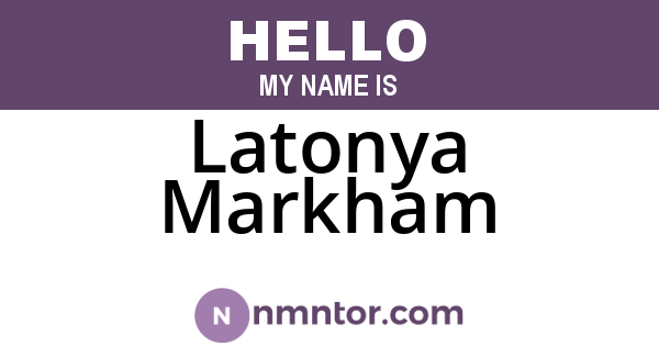 Latonya Markham
