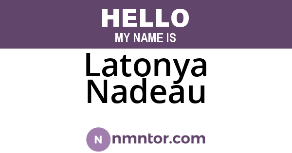 Latonya Nadeau