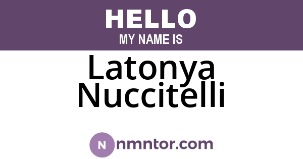 Latonya Nuccitelli