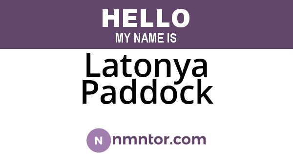 Latonya Paddock