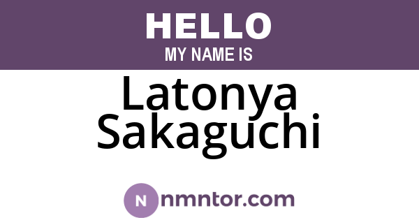 Latonya Sakaguchi