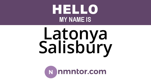 Latonya Salisbury