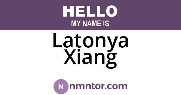 Latonya Xiang