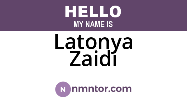 Latonya Zaidi