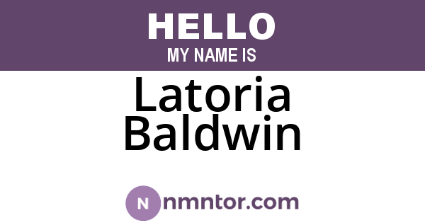Latoria Baldwin