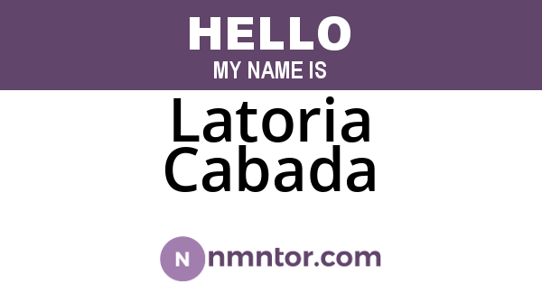 Latoria Cabada