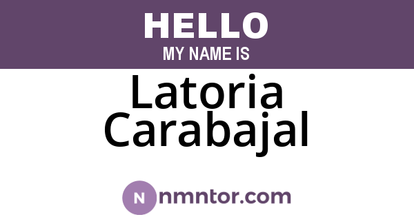 Latoria Carabajal