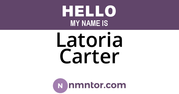 Latoria Carter