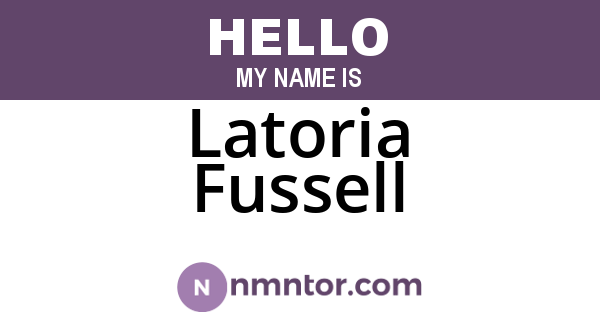 Latoria Fussell