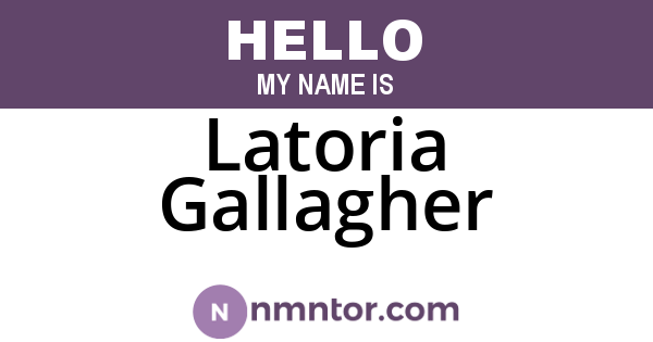 Latoria Gallagher