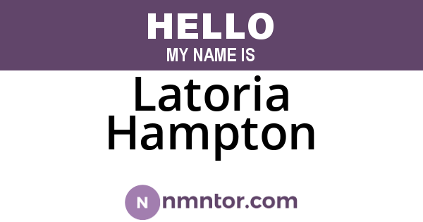 Latoria Hampton