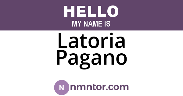 Latoria Pagano