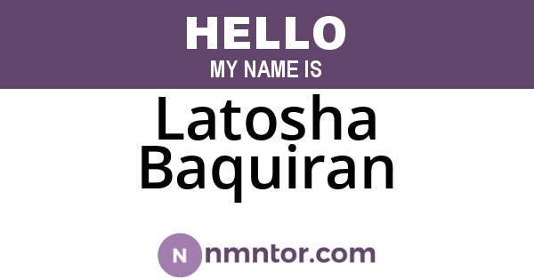 Latosha Baquiran