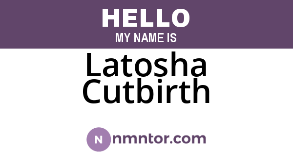 Latosha Cutbirth