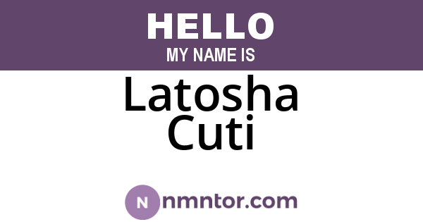 Latosha Cuti
