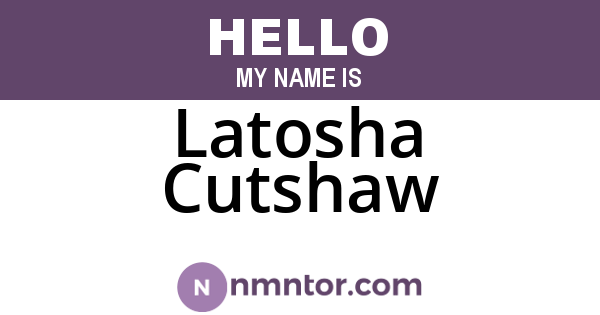 Latosha Cutshaw