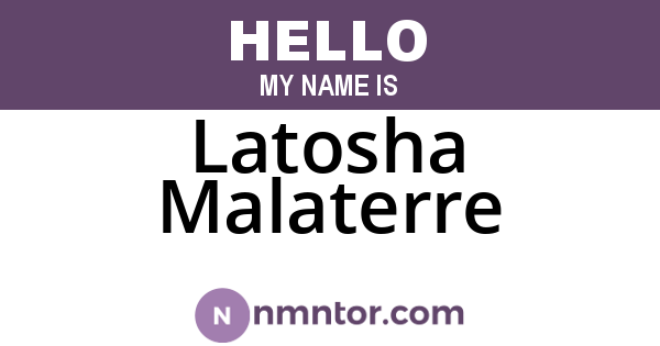 Latosha Malaterre