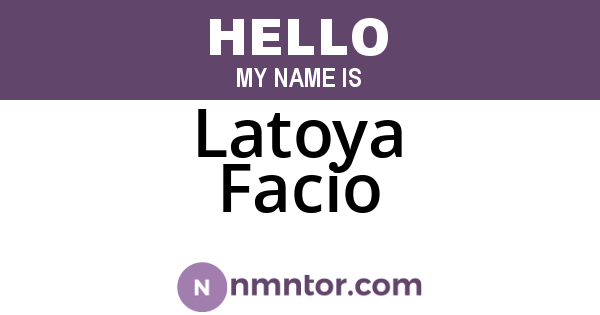 Latoya Facio