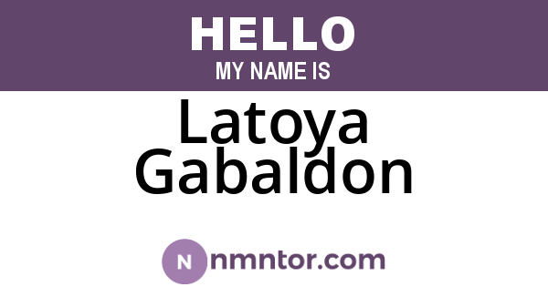 Latoya Gabaldon