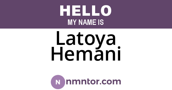 Latoya Hemani