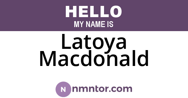 Latoya Macdonald